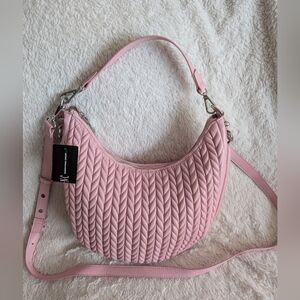 I.N.C international concepts. Kolleene med, braided crossbody. Pink Quartz. NWT